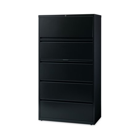 Hirsh Industries 36 in W 5 Drawer File Cabinets, Black, Legal; Letter; A4 14992